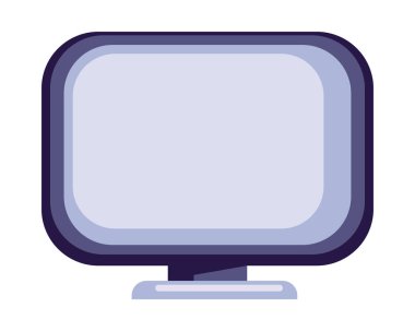 flat computer monitor over white