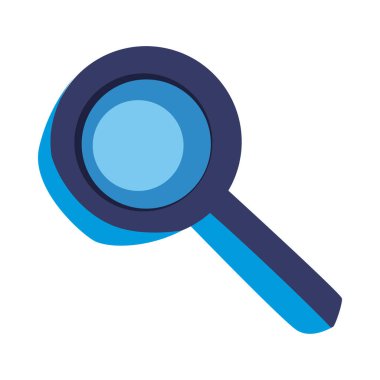 flat blue loupe over white