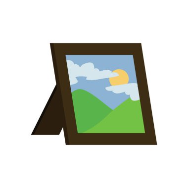 wooden frame design over white