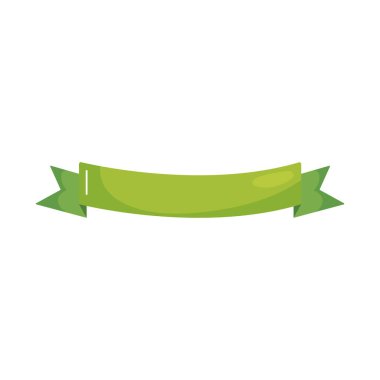 green ribbon frame decorative icon
