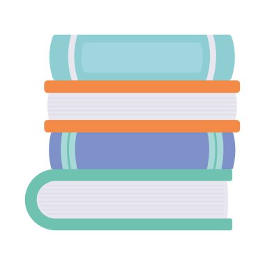 yığın kitapları kitaplığı izole edilmiş simge