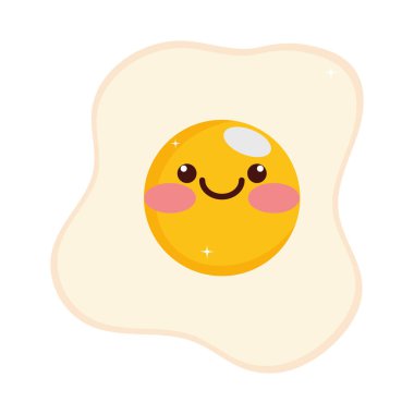 egg fried food kawaii character