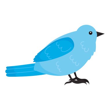 little blue bird animal icon