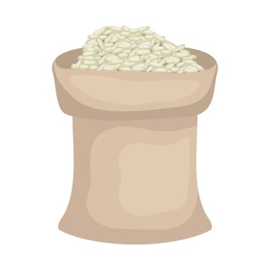 rice grains in bag icon