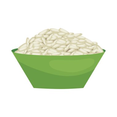 rice grains in green bowl icon