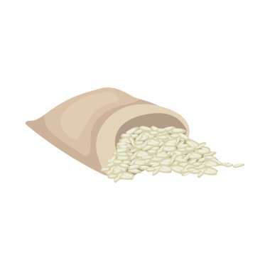 rice grains product in sack icon