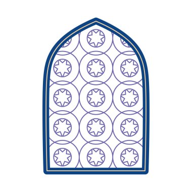 blue arabic arch with flowers