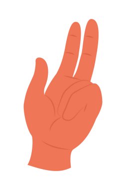 hand human counting gesture icon