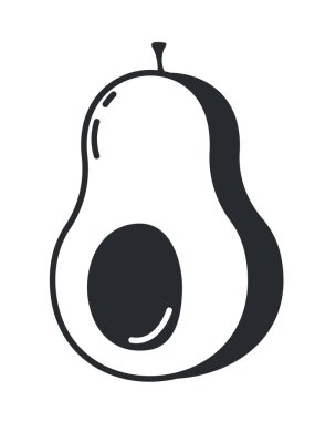 fresh avocado vegetable doodle style