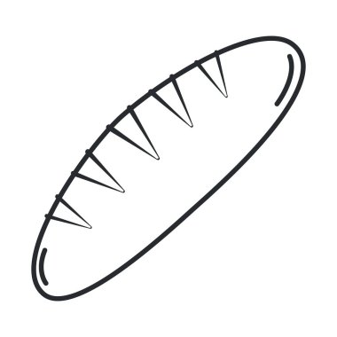 fresh bread doodle style icon