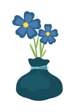 flowers garden in bag icon