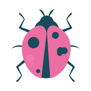 pink bug insect animal icon