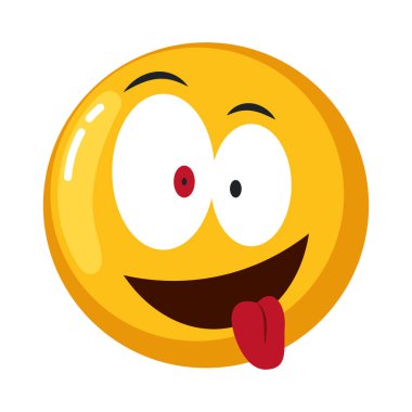 crazy emoticon face comic icon