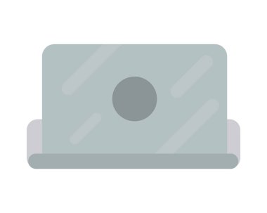 flat gray laptop over white