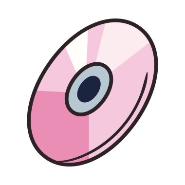 flat pink disk over white