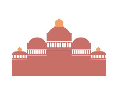 palace muslim facade icon isolated