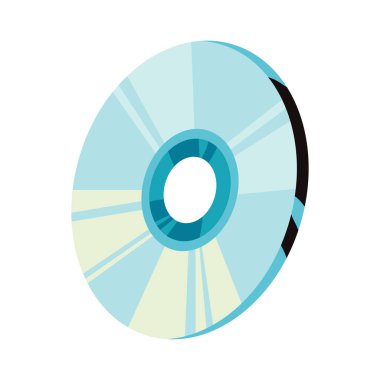 bright disc design over white