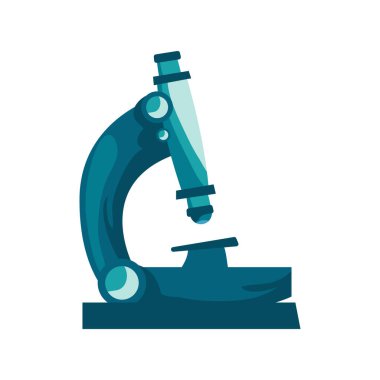 blue microscope design over white