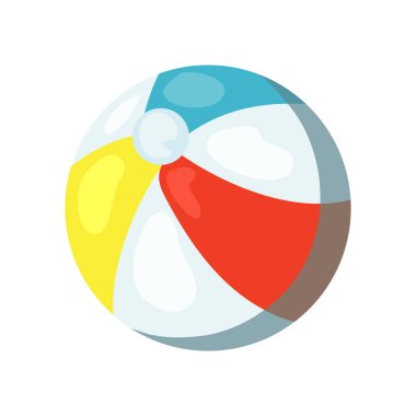 colored beach ball over white