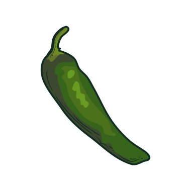 Beyaz yerine yeşil biber.