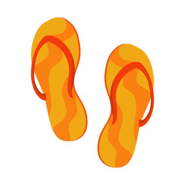 colored flip flops over white