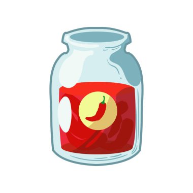 chili pepper jar over white