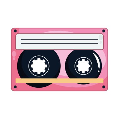 pink cassette retro style icon