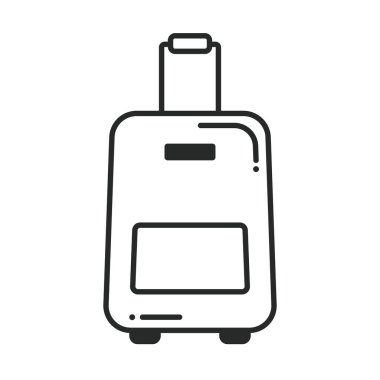 suitcase with wheels travel icon