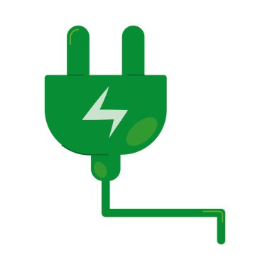 green energy connector plug icon
