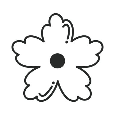 Çiçek bahçesi çizgisi simgesi