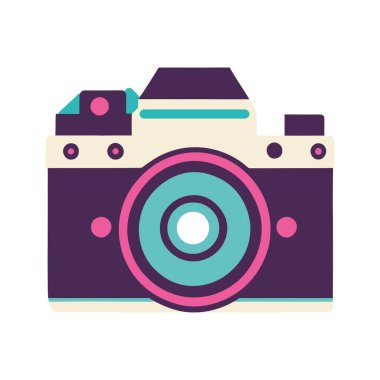 purple camera photographic device technology icon