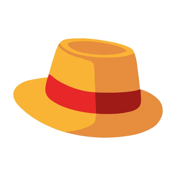 Kırmızı Kurdele Ikonlu Turist Şapkası — Stok Vektör