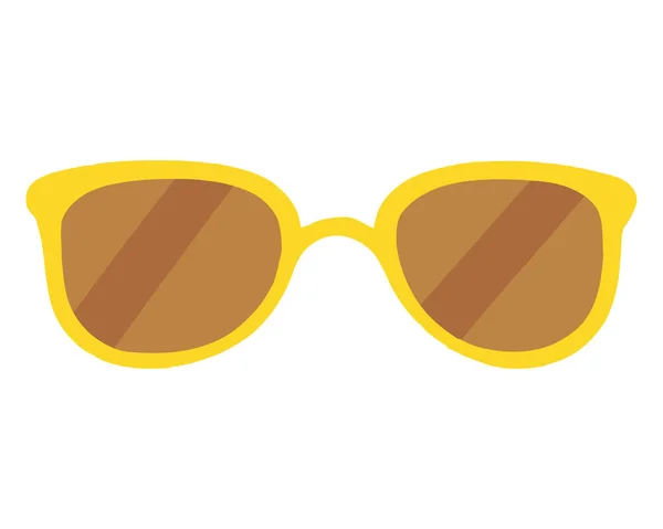 Summer Yellow Sunglasses Fashion Accessory — Stock Vector