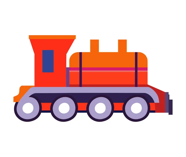 Rote Eisenbahn Kind Spielzeug Ikone — Stockvektor