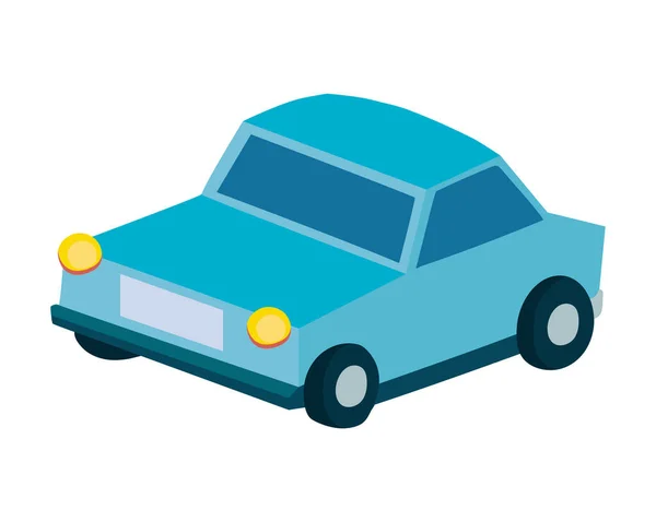 Niebieski Samochód Dzieci Zabawki Ikona — Wektor stockowy