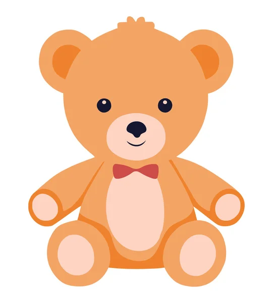 Little Bear Bowtie Character — Archivo Imágenes Vectoriales