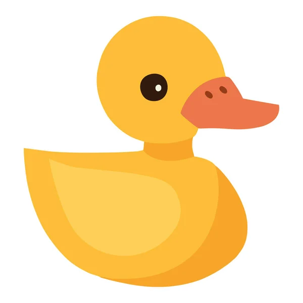 Yellow Ducky Toy Isolated Icon — Stock Vector