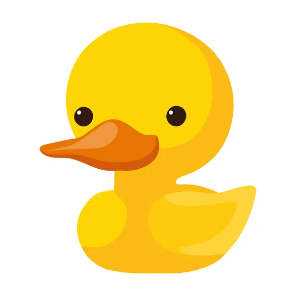 Yellow Rubber Duck Toy Icon — Vetor de Stock