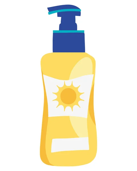 Bloqueador Botella Solar Aislado Icono — Vector de stock