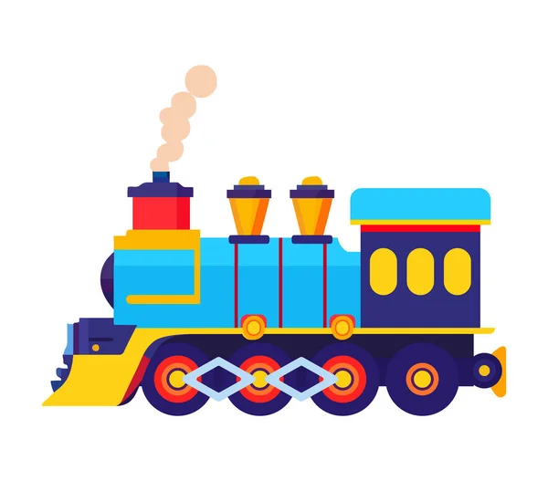 Blue Train Kid Toy Icon — Stock Vector