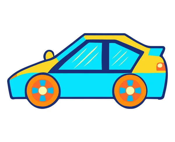 Car Kids Toy Isolated Icon — Stock Vector