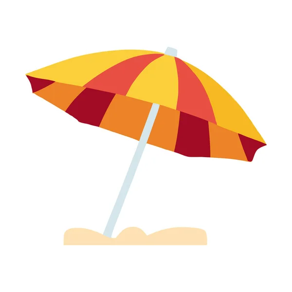 Paraguas Escena Playa — Vector de stock