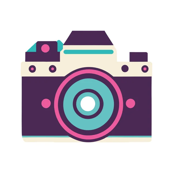 Purple Camera Photographic Device Technology Icon — Stock Vector