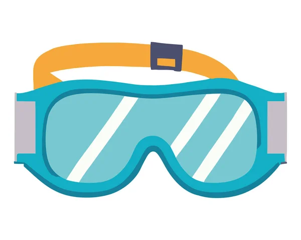 Diving Goggles Accessory Sport Equipment — Stock Vector