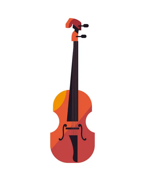 Flaches Violindesign Über Weiß — Stockvektor