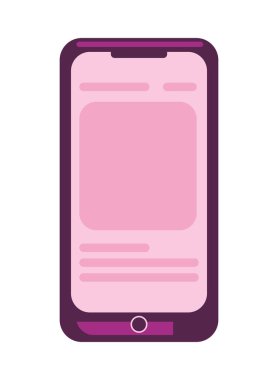 düz mor akıllı telefon beyaz üzerinde