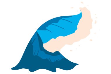 beyaz üzerinde düz su dalgası tasarımı