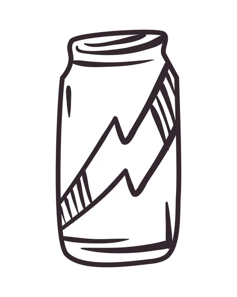 Επίπεδο Ενεργειακό Ποτό Πάνω Από Λευκό — Διανυσματικό Αρχείο
