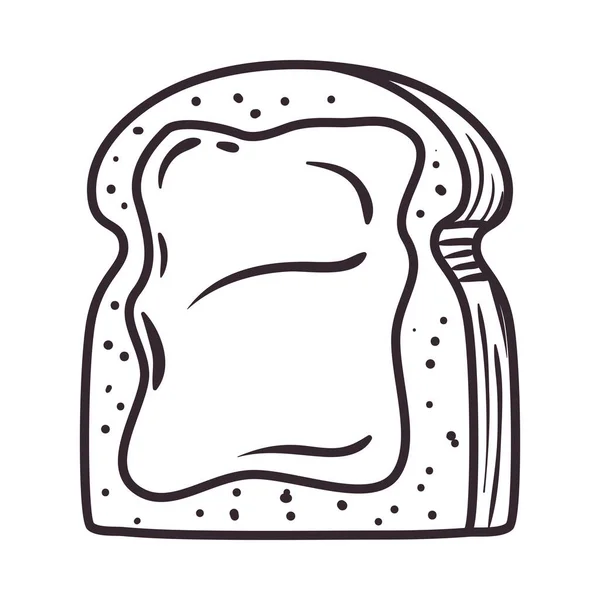 Flat Toast Design White — Stock Vector