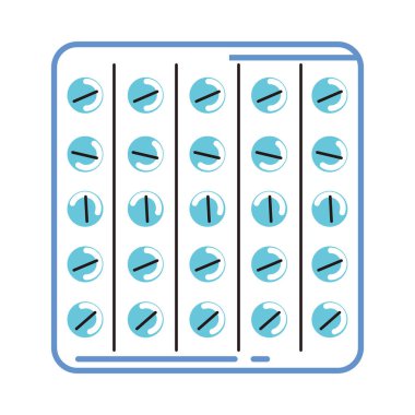 Düz haplar beyaz üzerine